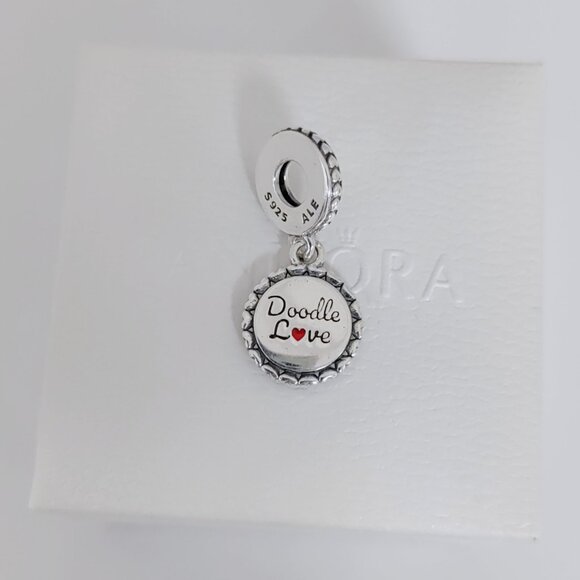 Pandora Doodle Love Dangle Charm Goldendoodle Pet Charm Doggy Pendant S925 ALE - Picture 7 of 7